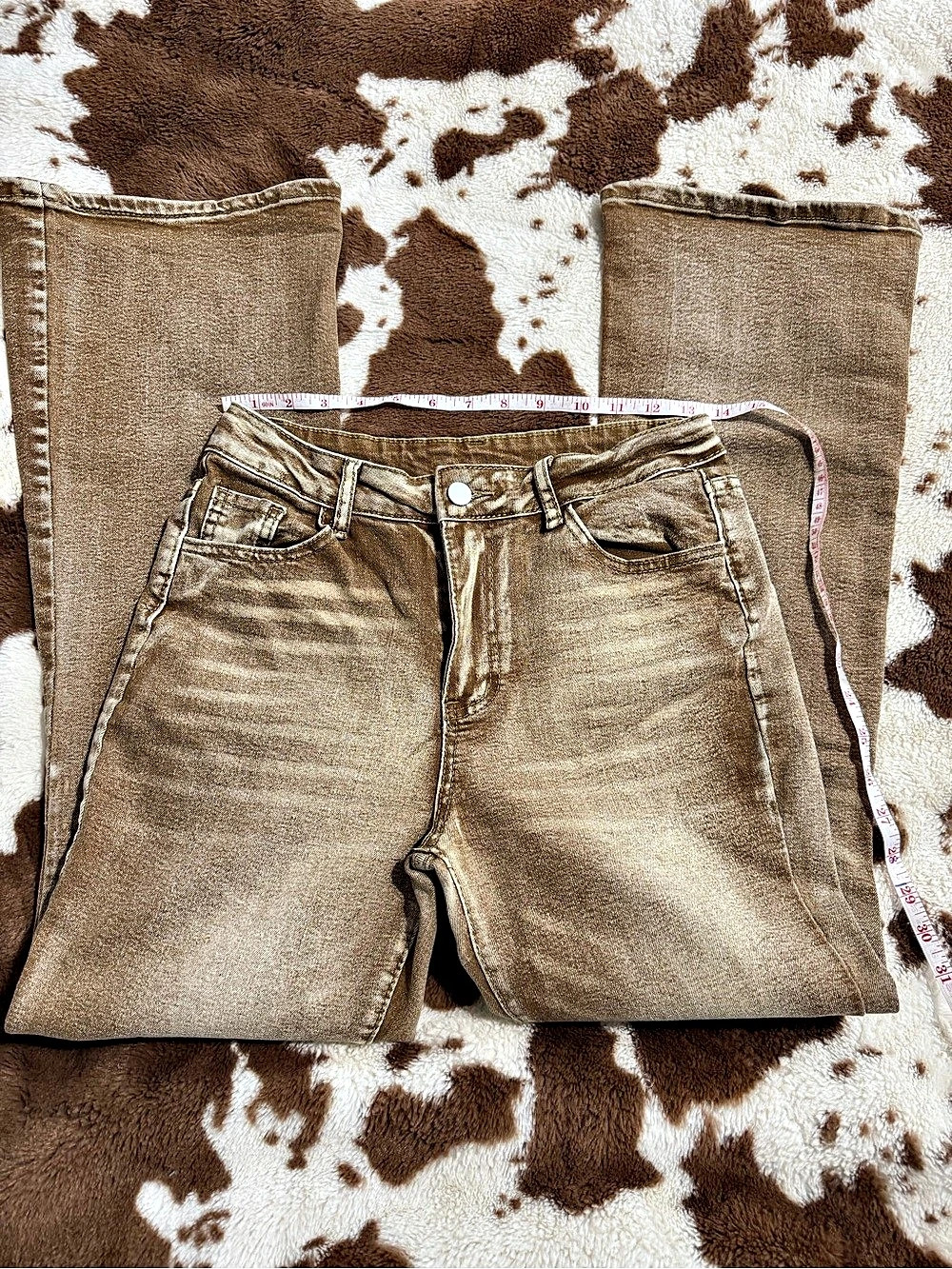 Brown Boot Cut Jeans Waist 28 Like New